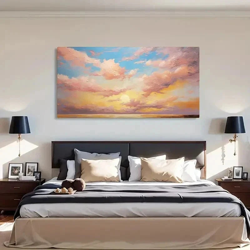 Sky & Colorful Clouds Sunset Wall Art Canvas Office Home Room Framed 120x60cm