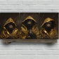 3pcs Chimpanzee Rain Court Rainy Metal Print Ready to Hang Art