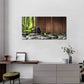 3pcs  Green Spa Wooden Background Metal Print Ready to Hang Art