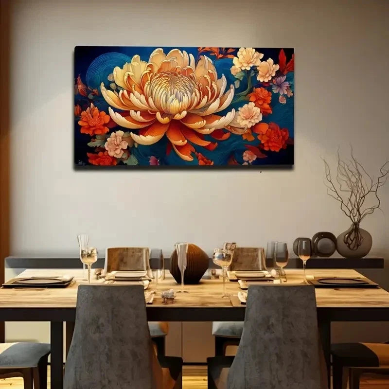 Elegant Fragrant Wall Art Canvas Office Home Room Framed 80x45cm