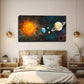 Sun System Black Hole Wall Art Canvas Office Home Room Framed 80x45cm