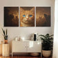 3pcs Orange Cat with Blue Eyes Metal Print Ready to Hang Art