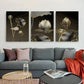 3pcs Abstract Wall Art Lotus Flower Canvas Framed 40x60cm - High Quality Print 100% Australian Made Wall Canvas Ready to Hang