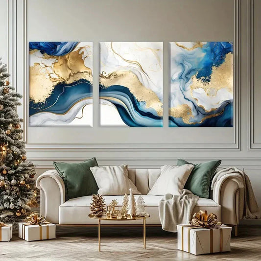 3pcs Abstract Art Poster, Fantasy Metal Print Ready to Hang Art