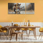 3pcs Playful Squirrel in Hat & Bandana Metal Print Ready to Hang Art