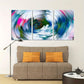 3pcs Gorgeous Petard White Blue Pink Metal Print Ready to Hang Art