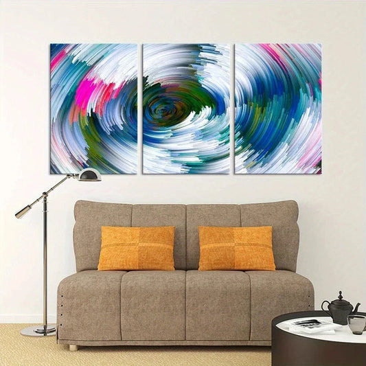 3pcs Gorgeous Petard White Blue Pink Metal Print Ready to Hang Art