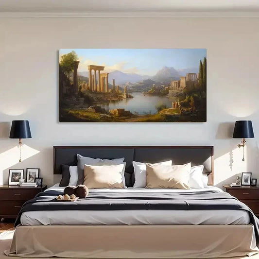 Classical Architectural Ruins Wall Art Canvas Office Home Room Framed 120x60cm