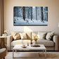 Winter Snowy Forest Wall Art Canvas Office Home Room Framed 80x45cm