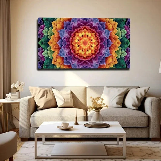 Elegant Floral Petal Painting Wall Art Canvas Office Home Room Framed 80x45cm