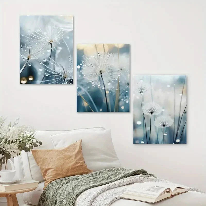 3pcs Tiny Wet World Metal Print Ready to Hang Art