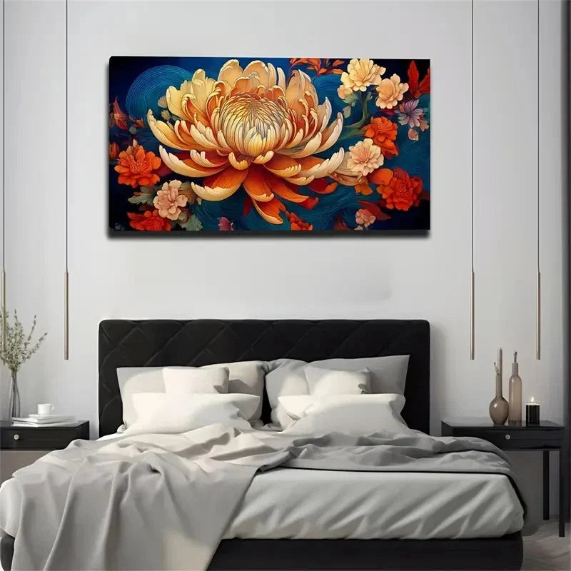 Elegant Fragrant Wall Art Canvas Office Home Room Framed 80x45cm