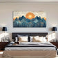 Sunset Glow Silhouettes Forest Wall Art Canvas Office Home Room Framed 120x60cm