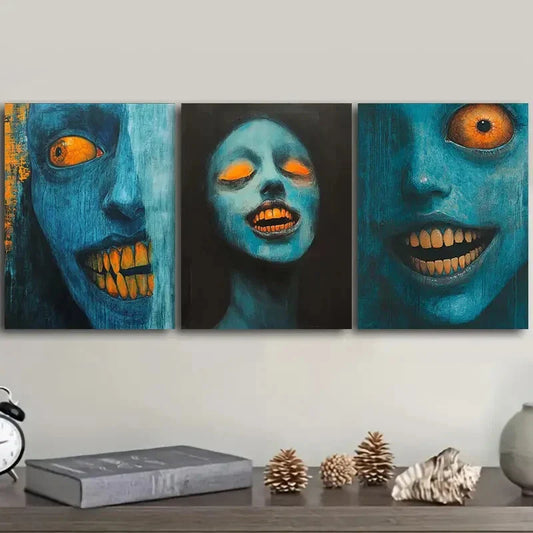 3pcs Forest demon Art Painting Metal Print Ready to Hang Art