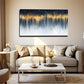 Golden Glitter Accents Gradient Wall Art Canvas Office Home Room Framed 120x60cm