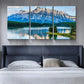 3pcs Turquoise Lake and Mountain Picture  Metal Print Ready to Hang Art