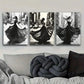 3pcs  A model Art Painting Luxurious   Metal Print Ready to Hang Art