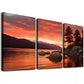 3pcs Elegant Sand Harbor Sunset Orton Wall Art Set Canvas Framed 40x60cm - High Quality Print 100% Australian Made Wall Canvas Ready to Hang