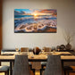 Ocean Wave Beach Scene Wall Art Canvas Office Home Room Framed 80x45cm