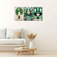 3pcs Goddess, Avantgarde Green Elegance Metal Print Ready to Hang Art
