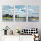 3pcs Sky and River with Trees Landscape Metal Print Ready to Hang Art
