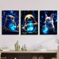 3pcs Cute cartoon animals, Magic in the forest, Metal Print Ready to Hang Art