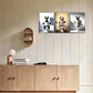 3pcs Puppy Sitting on Toilet and Reading a Book Metal Print Ready to Hang Art