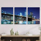 3pcs Artworks Featuring a Nighttime Cityscape Metal Print Ready to Hang Art
