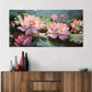 Abstract Pink for Lotus wall canvas office home room framed 120x60cm