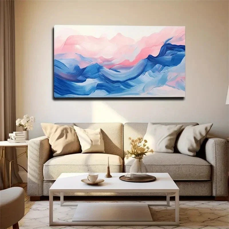 Vivid Style Creative Flowing Wall Art Canvas Office Home Room Framed 120x60cm