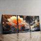 3pcs Giant peony (2) Floral Wall Art Set Canvas Framed 40x60cm - High Quality Print 100% Australian Made Wall Canvas Ready to Hang