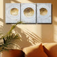 3pcs Modern & Luxurious Golden Center Metal Print Ready to Hang Art