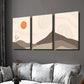 3pcs Sun Moon Tree Landscape Painting Wall Art Set Canvas Framed 40x60cm - High Quality Print 100% Australian Made Wall Canvas Ready to Hang