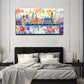 Vibrant London Cityscape Wall Art Canvas Office Home Room Framed 80x45cm