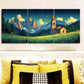 3pcs Depicting A Church Nestled Among Mountains Wall Art Set Canvas Framed 40x60cm - High Quality Print 100% Australian Made Wall Canvas Ready to Hang