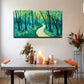 Tranquil Forest Pathway Serene Wall Art Canvas Office Home Room Framed 120x60cm