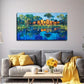 Serene Lake Nature Wall Art Canvas Office Home Room Framed 120x60cm