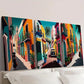 3pcs   Colorful retro Mexican street art, Mexican   Wall Art Set Canvas Framed 40x60cm - High Quality Print 100% Australian Made Wall Canvas Ready to Hang