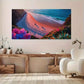 Beach Vibrant Coastal Dusk wall canvas office home room framed 120x60cm