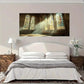 Gothic Interior Glass Window Wall Art Canvas Office Home Room Framed 120x60cm.