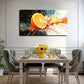 Orange & Splashed Pigments Wall Art Canvas Office Home Room Framed 120x60cm