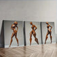 3pcs Rusty metal girl Dark Background Wall Art Set Canvas Framed 40x60cm - High Quality Print 100% Australian Made Wall Canvas Ready to Hang