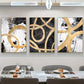 3pcs Golden Geometry And Lines Poster Dormitory Metal Print Ready to Hang Art