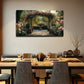 Rose Vine Covered Arch Lush Wall Art Canvas Office Home Room Framed 120x60cm