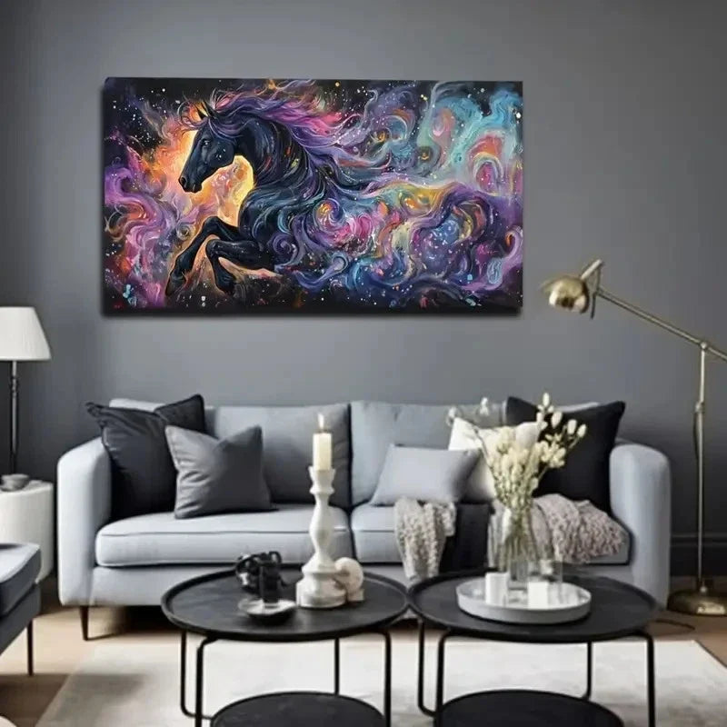 Beautiful Colorful Abstract Wall Art Canvas Office Home Room Framed 120x60cm