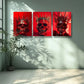 3pcs Gothic Crown Design Metal Print Ready to Hang Art