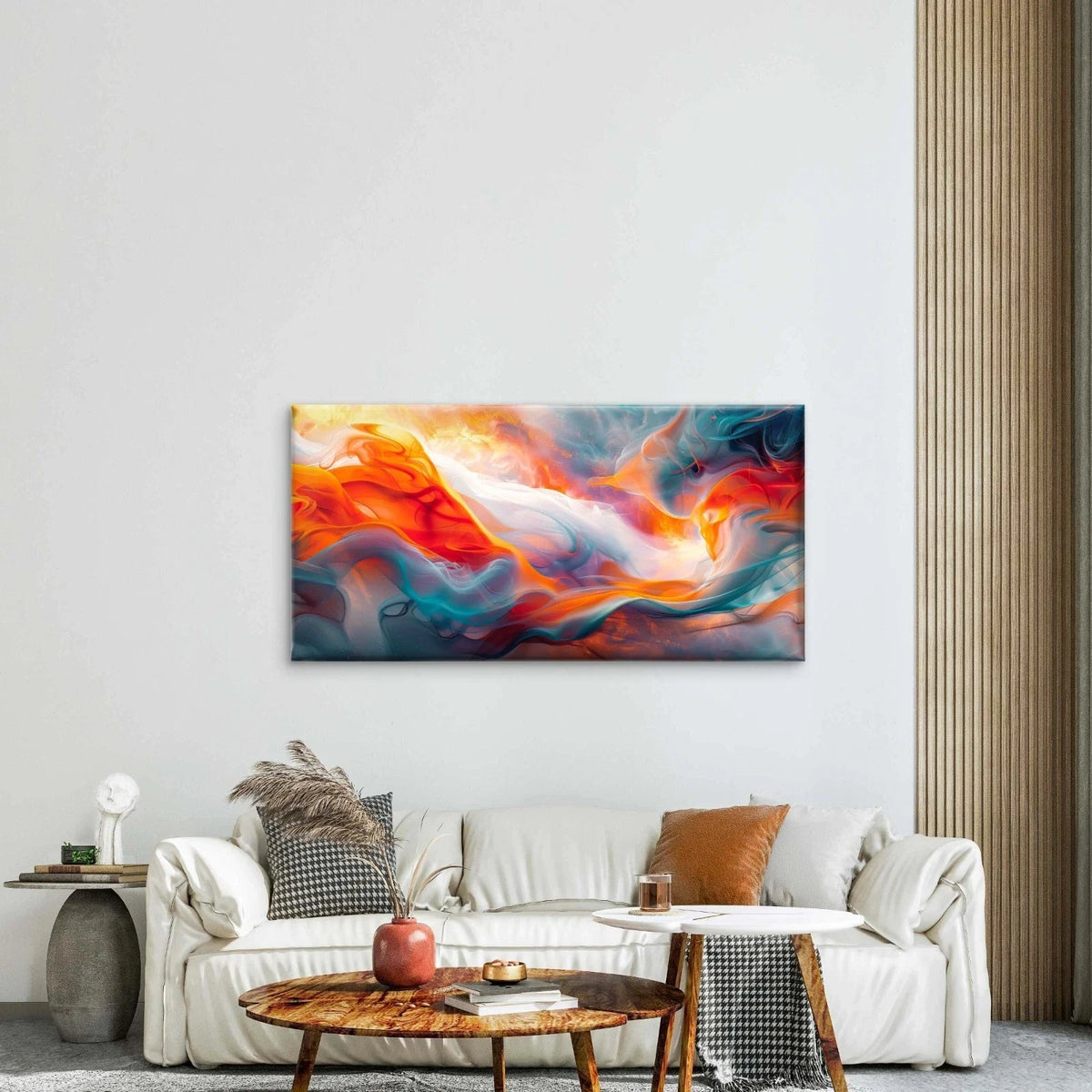 Abstract With Ethereal Light Wall Art Canvas Office Home Room Framed 80x45cm