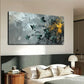 Gray Background With Splashes Wall Art Canvas Office Home Room Framed 120x60cm