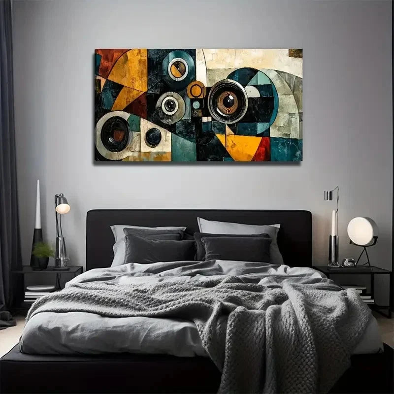Abstract Eye Drawing Perfect Wall Art Canvas Office Home Room Framed 80x45cm