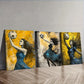 3pcs  Football goddess Wall Art Set Canvas Framed 40x60cm - High Quality Print 100% Australian Made Wall Canvas Ready to Hang